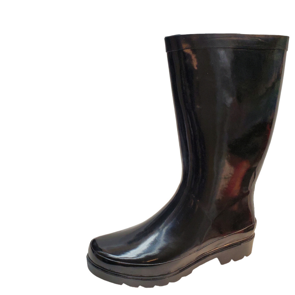 New Sugar Womens  Shoes Raffle4 Rubber Waterproof  Rain Boots 8M Black